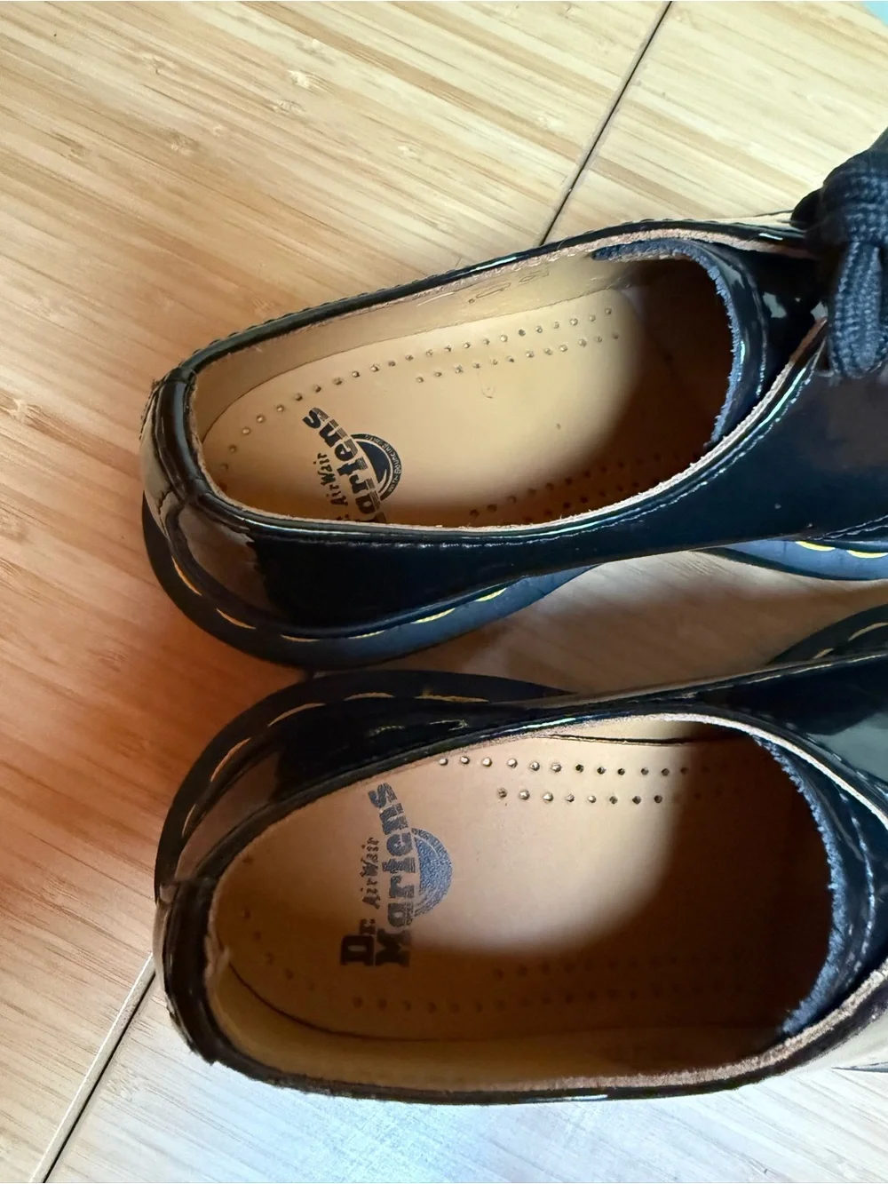 Dr. Martens 1461 QUAD Black Gloss Leather Oxford Shoes Women's Size 6